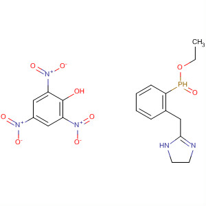 64268-69-5  Phosphinic acid, [(4,5-dihydro-1H-imidazol-2-yl)methyl]phenyl-, ethylester, compd. with 2,4,6-trinitrophenol (1:1)