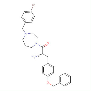 636604-95-0  1H-1,4-Diazepine,1-[(2S)-2-amino-1-oxo-3-[4-(phenylmethoxy)phenyl]propyl]-4-[(4-bromophenyl)methyl]hexahydro-