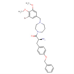 636604-98-3  1H-1,4-Diazepine,1-[(2S)-2-amino-1-oxo-3-[4-(phenylmethoxy)phenyl]propyl]-4-[(3-bromo-4,5-dimethoxyphenyl)methyl]hexahydro-