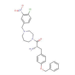 636605-03-3  1H-1,4-Diazepine,1-[(2S)-2-amino-1-oxo-3-[4-(phenylmethoxy)phenyl]propyl]-4-[(4-chloro-3-nitrophenyl)methyl]hexahydro-