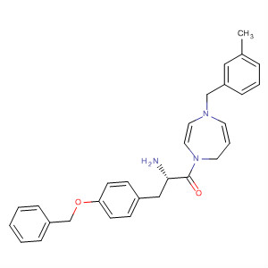636605-04-4  1H-1,4-Diazepine,1-[(2S)-2-amino-1-oxo-3-[4-(phenylmethoxy)phenyl]propyl]hexahydro-4-[(3-methylphenyl)methyl]-