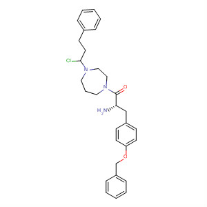 636605-11-3  1H-1,4-Diazepine,1-[(2S)-2-amino-1-oxo-3-[4-(phenylmethoxy)phenyl]propyl]-4-(1-chloro-3-phenylpropyl)hexahydro-