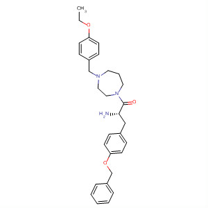 636605-13-5  1H-1,4-Diazepine,1-[(2S)-2-amino-1-oxo-3-[4-(phenylmethoxy)phenyl]propyl]-4-[(4-ethoxyphenyl)methyl]hexahydro-