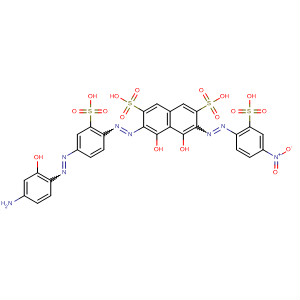 637010-98-1  2,7-Naphthalenedisulfonic acid,3-[[4-[(4-amino-2-hydroxyphenyl)azo]-2-sulfophenyl]azo]-4,5-dihydroxy-6-[(4-nitro-2-sulfophenyl)azo]-