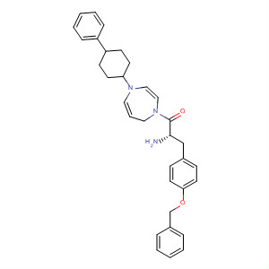 637020-01-0  1H-1,4-Diazepine,1-[(2S)-2-amino-1-oxo-3-[4-(phenylmethoxy)phenyl]propyl]hexahydro-4-(4-phenylcyclohexyl)-