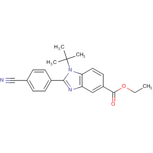 637041-75-9  1H-Benzimidazole-5-carboxylic acid,2-(4-cyanophenyl)-1-(1,1-dimethylethyl)-, ethyl ester