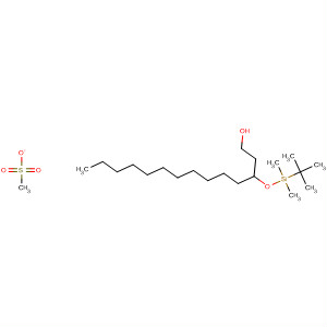 637355-25-0  1-Tetradecanol, 3-[[(1,1-dimethylethyl)dimethylsilyl]oxy]-,methanesulfonate, (3R)-