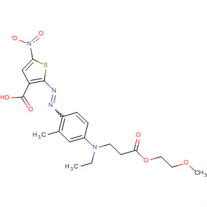 63737-09-7  3-Thiophenecarboxylic acid,2-[[4-[ethyl[3-(2-methoxyethoxy)-3-oxopropyl]amino]-2-methylphenyl]azo]-5-nitro-