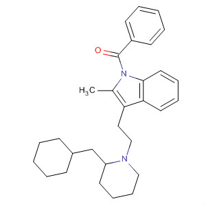 63756-99-0  1H-Indole,1-benzoyl-3-[2-[2-(cyclohexylmethyl)-1-piperidinyl]ethyl]-2-methyl-