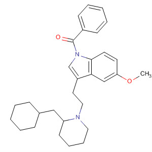 63757-03-9  1H-Indole,1-benzoyl-3-[2-[2-(cyclohexylmethyl)-1-piperidinyl]ethyl]-5-methoxy-