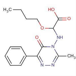 63760-79-2  Acetic acid,butoxy[(3-methyl-5-oxo-6-phenyl-1,2,4-triazin-4(5H)-yl)amino]-