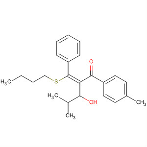 637767-79-4  1-Pentanone,2-[(butylthio)phenylmethylene]-3-hydroxy-4-methyl-1-(4-methylphenyl)-,(2E)-