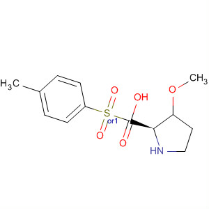 63815-11-2  D-Proline, 3-hydroxy-1-[(4-methylphenyl)sulfonyl]-, methyl ester, (3S)-rel-