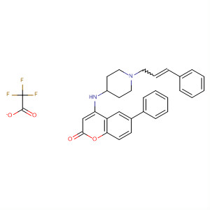 638191-78-3  2H-1-Benzopyran-2-one,6-phenyl-4-[[1-(3-phenyl-2-propenyl)-4-piperidinyl]amino]-,trifluoroacetate