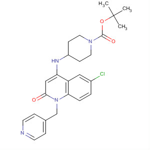 638191-93-2  1-Piperidinecarboxylic acid,4-[[6-chloro-1,2-dihydro-2-oxo-1-(4-pyridinylmethyl)-4-quinolinyl]amino]-,1,1-dimethylethyl ester