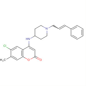 638194-22-6  2H-1-Benzopyran-2-one,6-chloro-7-methyl-4-[[1-(3-phenyl-2-propenyl)-4-piperidinyl]amino]-