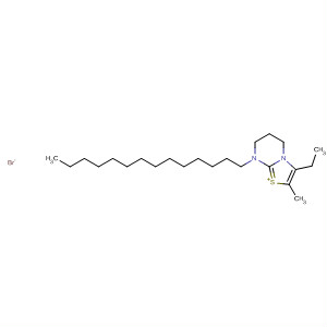 63820-99-5  5H-Thiazolo[3,2-a]pyrimidinium,3-ethyl-6,7-dihydro-2-methyl-8-tetradecyl-, bromide