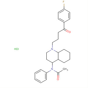 63825-53-6  Acetamide,N-[1-[4-(4-fluorophenyl)-4-oxobutyl]decahydro-4-quinolinyl]-N-phenyl-,monohydrochloride