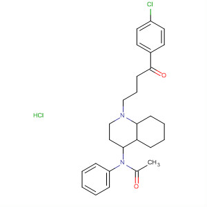 63825-63-8  Acetamide,N-[1-[4-(4-chlorophenyl)-4-oxobutyl]decahydro-4-quinolinyl]-N-phenyl-,monohydrochloride