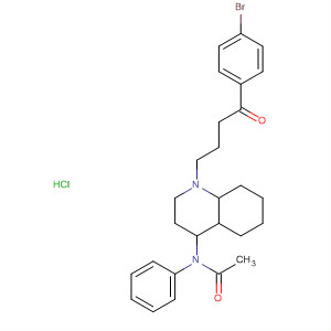 63825-69-4  Acetamide,N-[1-[4-(4-bromophenyl)-4-oxobutyl]decahydro-4-quinolinyl]-N-phenyl-,monohydrochloride