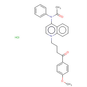 63825-71-8  Acetamide,N-[decahydro-1-[4-(4-methoxyphenyl)-4-oxobutyl]-4-quinolinyl]-N-phenyl-, monohydrochloride