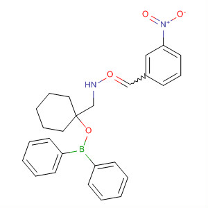 63830-27-3  Borinic acid, diphenyl-,1-[[[(3-nitrophenyl)methylene]oxidoamino]methyl]cyclohexyl ester