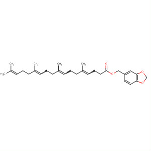 63839-67-8  4,8,12,16-Octadecatetraenoic acid, 5,9,13,17-tetramethyl-,1,3-benzodioxol-5-ylmethyl ester