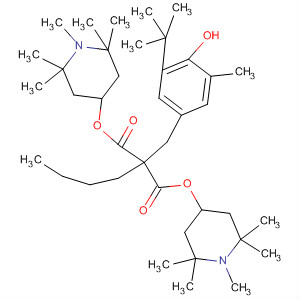 63843-92-5  Propanedioic acid,butyl[[3-(1,1-dimethylethyl)-4-hydroxy-5-methylphenyl]methyl]-,bis(1,2,2,6,6-pentamethyl-4-piperidinyl) ester