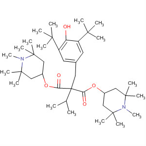 63844-08-6  Propanedioic acid,[[3,5-bis(1,1-dimethylethyl)-4-hydroxyphenyl]methyl](1-methylethyl)-,bis(1,2,2,6,6-pentamethyl-4-piperidinyl) ester