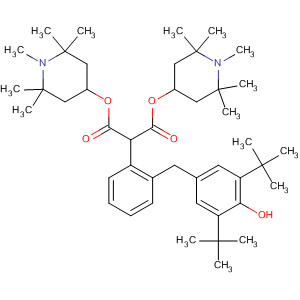 63844-10-0  Propanedioic acid,[[3,5-bis(1,1-dimethylethyl)-4-hydroxyphenyl]methyl]phenyl-,bis(1,2,2,6,6-pentamethyl-4-piperidinyl) ester