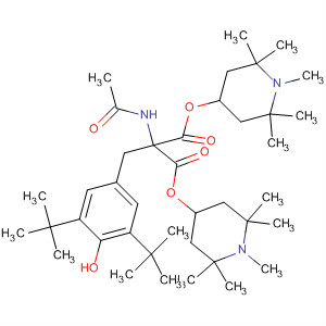 63844-15-5  Propanedioic acid,(acetylamino)[[3,5-bis(1,1-dimethylethyl)-4-hydroxyphenyl]methyl]-,bis(1,2,2,6,6-pentamethyl-4-piperidinyl) ester