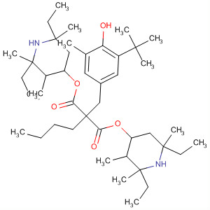 63844-20-2  Propanedioic acid,butyl[[3-(1,1-dimethylethyl)-4-hydroxy-5-methylphenyl]methyl]-,bis(2,6-diethyl-2,3,6-trimethyl-4-piperidinyl) ester