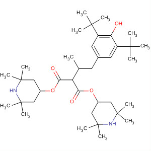 63844-26-8  Propanedioic acid,[[3,5-bis(1,1-dimethylethyl)-4-hydroxyphenyl]methyl]ethyl-,bis(2,2,6,6-tetramethyl-4-piperidinyl) ester