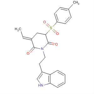 639007-41-3  2,6-Piperidinedione,3-ethylidene-1-[2-(1H-indol-3-yl)ethyl]-5-[(4-methylphenyl)sulfonyl]-,(3E)-