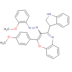 639085-92-0  1,5-Benzoxazepine,2,3-dihydro-4-(1H-indol-3-yl)-2-(4-methoxyphenyl)-3-[(2-methoxyphenyl)azo]-