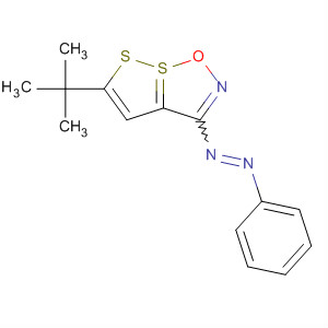 63909-83-1  7l4-[1,2]Dithiolo[1,5-b][1,2,5]oxathiazole,5-(1,1-dimethylethyl)-3-(phenylazo)-