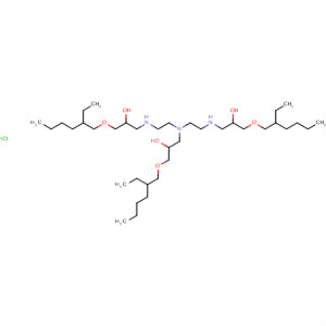 63928-93-8  7,21-Dioxa-11,14,17-triazaheptacosane-9,19-diol,5,23-diethyl-14-[3-[(2-ethylhexyl)oxy]-2-hydroxypropyl]-, hydrochloride