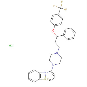 639467-71-3  1,2-Benzisothiazole,3-[4-[3-phenyl-3-[4-(trifluoromethyl)phenoxy]propyl]-1-piperazinyl]-,monohydrochloride