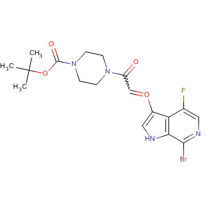 639519-64-5  1-Piperazinecarboxylic acid,4-[(7-bromo-4-fluoro-1H-pyrrolo[2,3-c]pyridin-3-yl)oxoacetyl]-,1,1-dimethylethyl ester