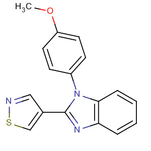 639522-87-5  1H-Benzimidazole, 2-(4-isothiazolyl)-1-(4-methoxyphenyl)- 639522-87-5  1H-Benzimidazole, 2-(4-isothiazolyl)-1-(4-methoxyphenyl)-