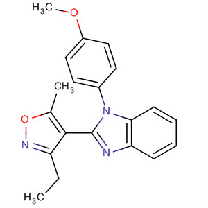 639523-22-1  1H-Benzimidazole,2-(3-ethyl-5-methyl-4-isoxazolyl)-1-(4-methoxyphenyl)- 639523-22-1  1H-Benzimidazole,2-(3-ethyl-5-methyl-4-isoxazolyl)-1-(4-methoxyphenyl)-