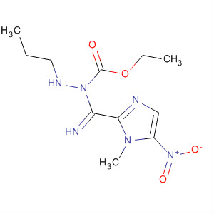 63963-23-5  Propanehydrazonic acid,N-[imino(1-methyl-5-nitro-1H-imidazol-2-yl)methyl]-, ethyl ester
