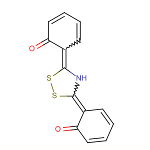 63963-47-3  2,4-Cyclohexadien-1-one, 6,6'-(1,2,4-dithiazolidine-3,5-diylidene)bis-