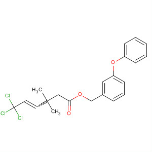 63963-49-5  4-Hexenoic acid, 6,6,6-trichloro-3,3-dimethyl-, (3-phenoxyphenyl)methylester