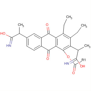 63967-75-9  Propanimidic acid,N,N'-(9,10-dihydro-9,10-dioxo-2,6-anthracenediyl)bis-, diethyl ester