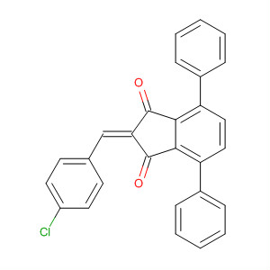 63969-75-5  1H-Indene-1,3(2H)-dione, 2-[(4-chlorophenyl)methylene]-4,7-diphenyl-
