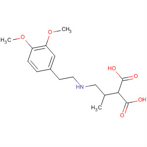 63987-71-3  Propanedioic acid, [[[2-(3,4-dimethoxyphenyl)ethyl]amino]methyl]ethyl-