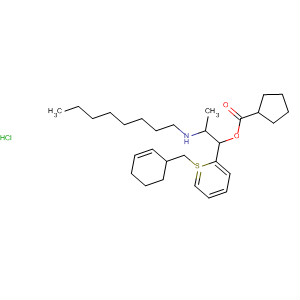 63998-06-1  Cyclopentanecarboxylic acid,1-(3,4-dihydro-2H-1-benzothiopyran-6-yl)-2-(octylamino)propyl ester,hydrochloride