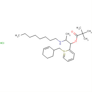 63998-08-3  Propanoic acid, 2,2-dimethyl-,1-(3,4-dihydro-2H-1-benzothiopyran-6-yl)-2-(octylamino)propyl ester,hydrochloride