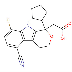 630398-90-2  Pyrano[3,4-b]indole-1-acetic acid,5-cyano-1-cyclopentyl-8-fluoro-1,3,4,9-tetrahydro-